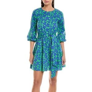 Shoshanna Becca mini dress, size 8. Vibrant green & blue. New with tags!